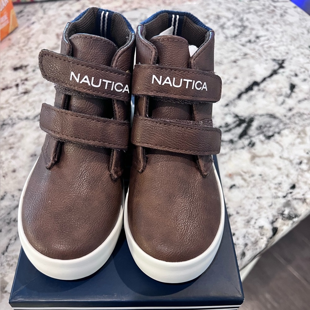 Brand new never been worn nautica toddler brown boots